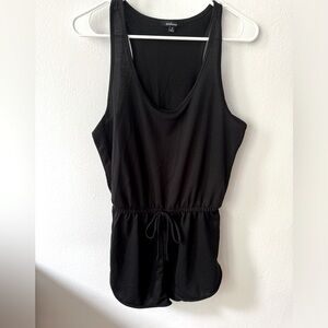 Ambiance Casual Black Front Tie Romper